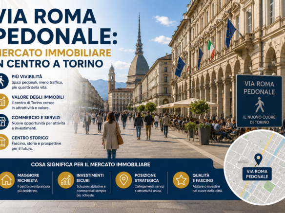 via roma pedonale mercato immobiliare centro torino